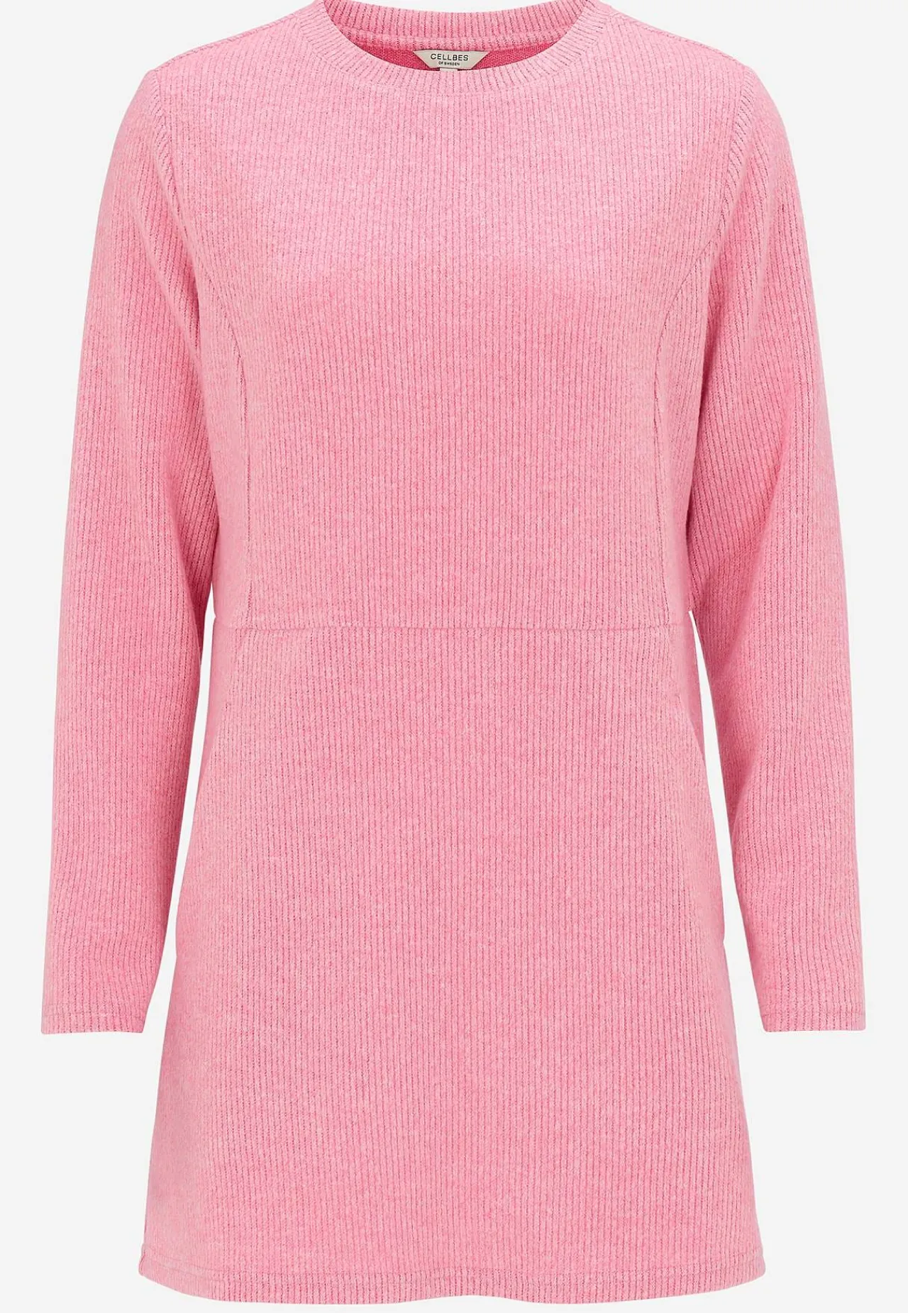 Strikkede|Tunika-Cellbes of Sweden Superblød tunika med lommer Beata Rosameleret
