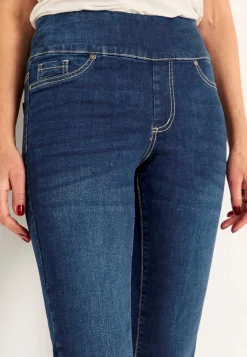 Forårsbukser|Høj Talje-Cellbes of Sweden Superkomfortable ankeljeans i denim Elin Mellemblå / Denim