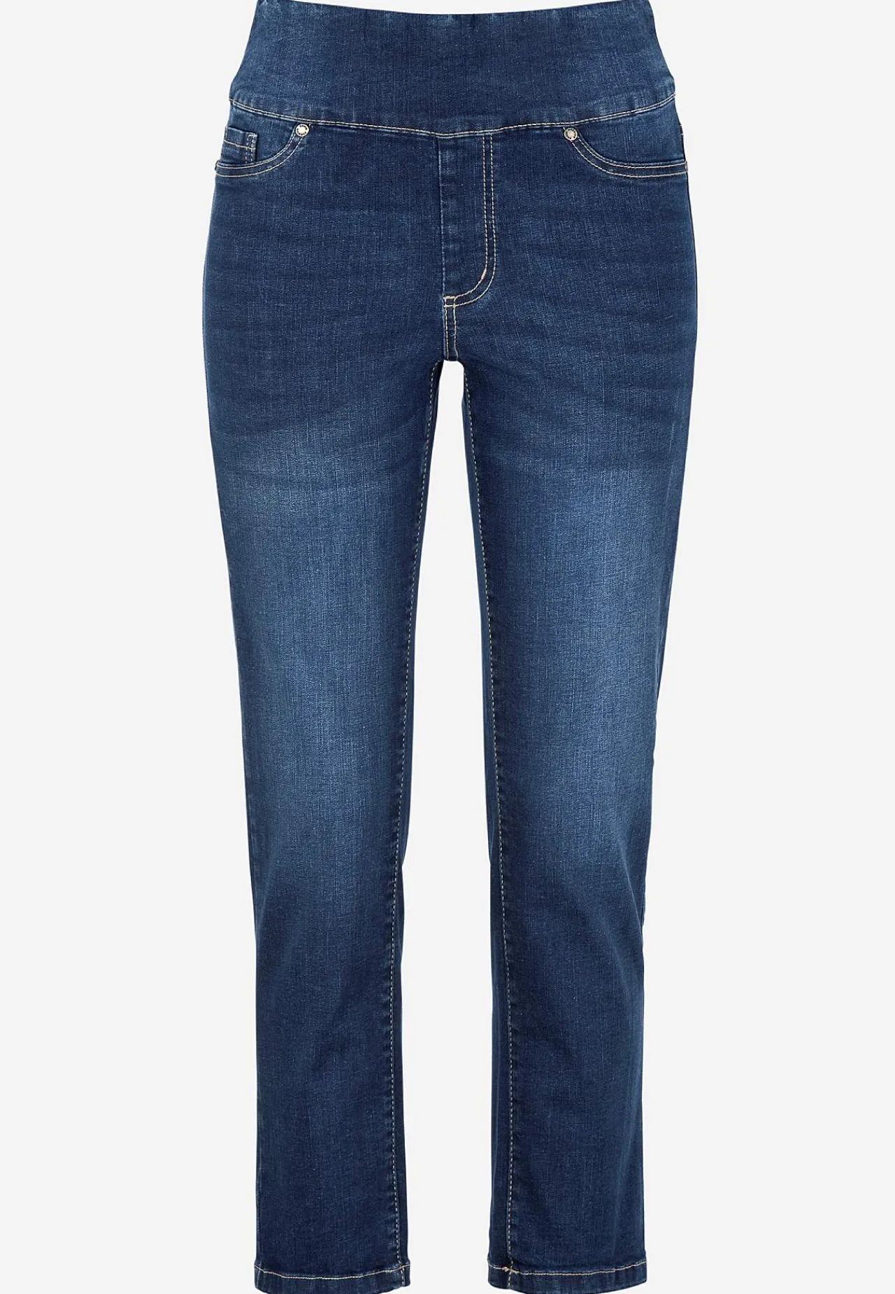 Forårsbukser|Høj Talje-Cellbes of Sweden Superkomfortable ankeljeans i denim Elin Mellemblå / Denim