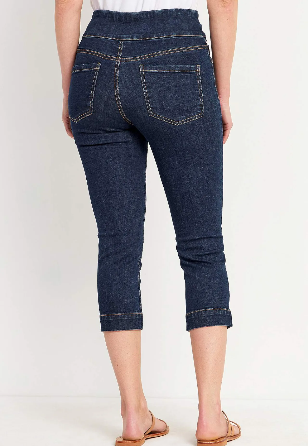 Forårsbukser|Capribukser-Cellbes of Sweden Superkomfortable caprijeggings i denim Elin Mørkeblå / Denim