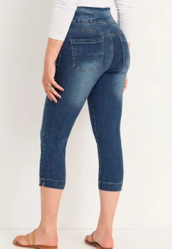 Forårsbukser|Capribukser-Cellbes of Sweden Superkomfortable caprijeggings i denim Elin Mellemblå / Denim
