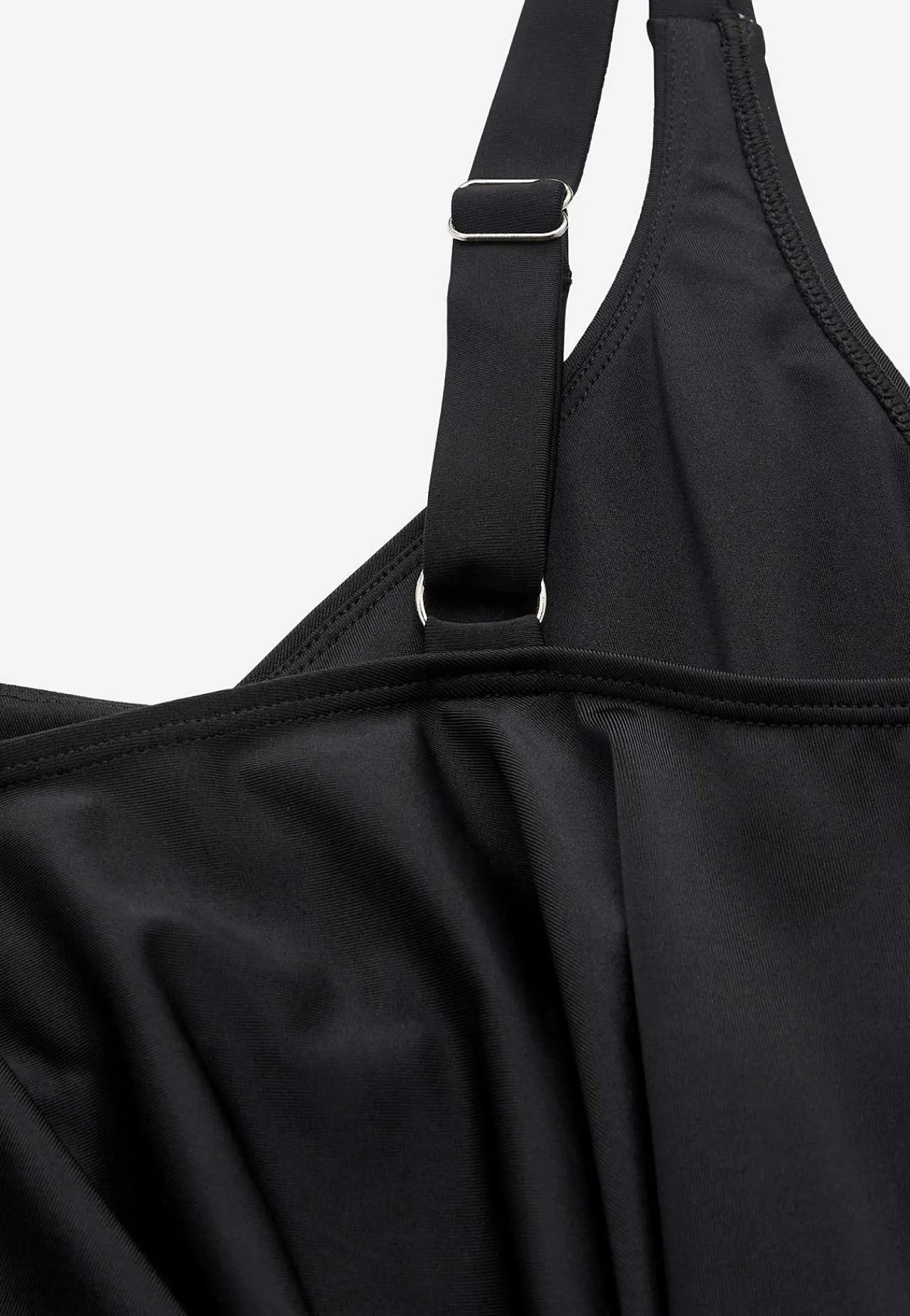 Bikinier|Tankini- Tankinitop med volanter Sort