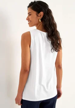 Toppe|Tanktoppe- Tanktop med dekorativ fold | Cellbes