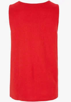 Toppe|Tanktoppe- Tanktop med dekorativ fold Rød