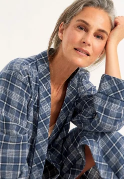 Undertøj|Nat- Og Hyggetøj-Cellbes of Sweden Ternet morgenkåbe i flonel | Cellbes