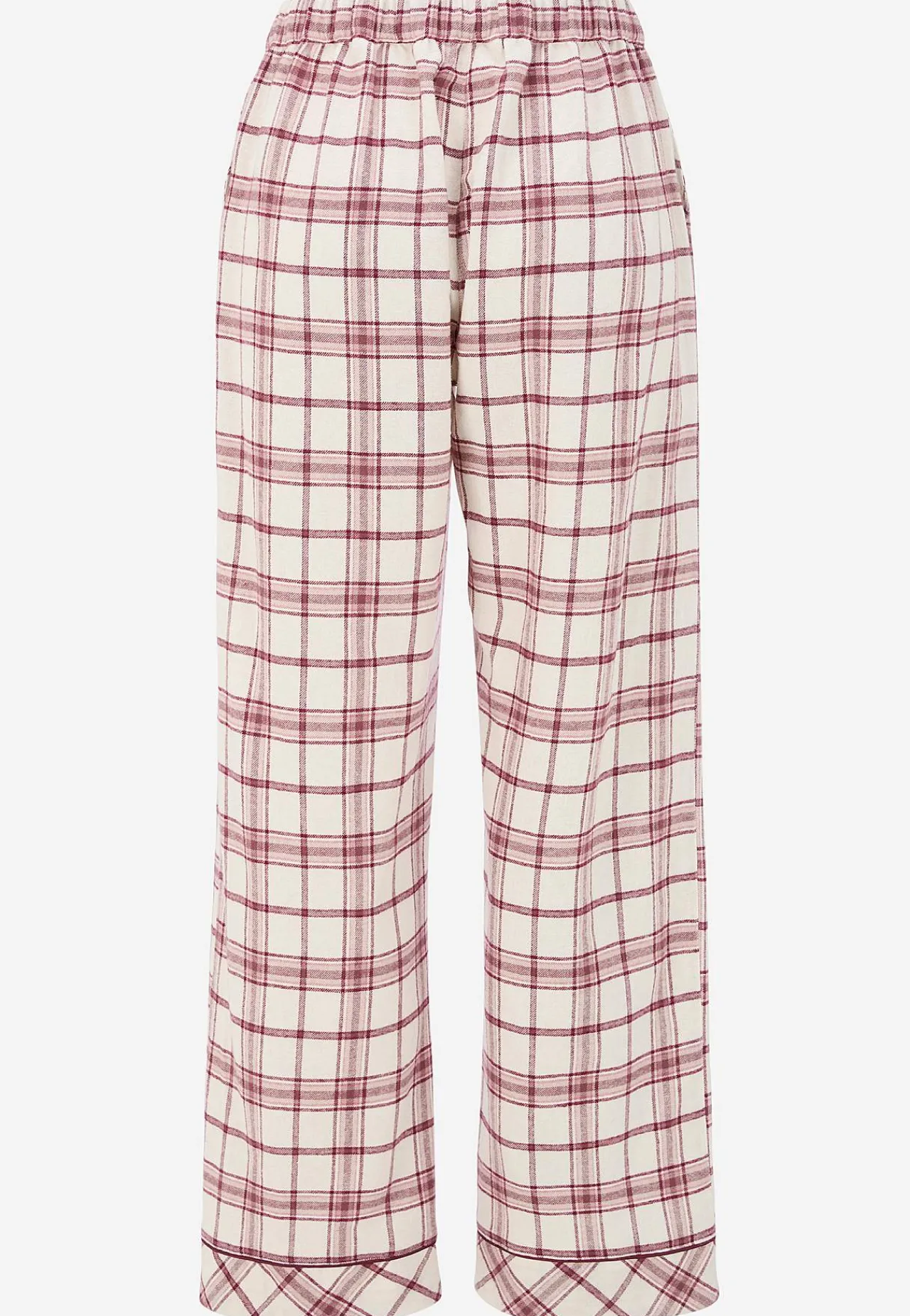 Undertøj|Nat- Og Hyggetøj-Cellbes of Sweden Ternet pyjamas i flonel Beige/Lyserød/Ternet