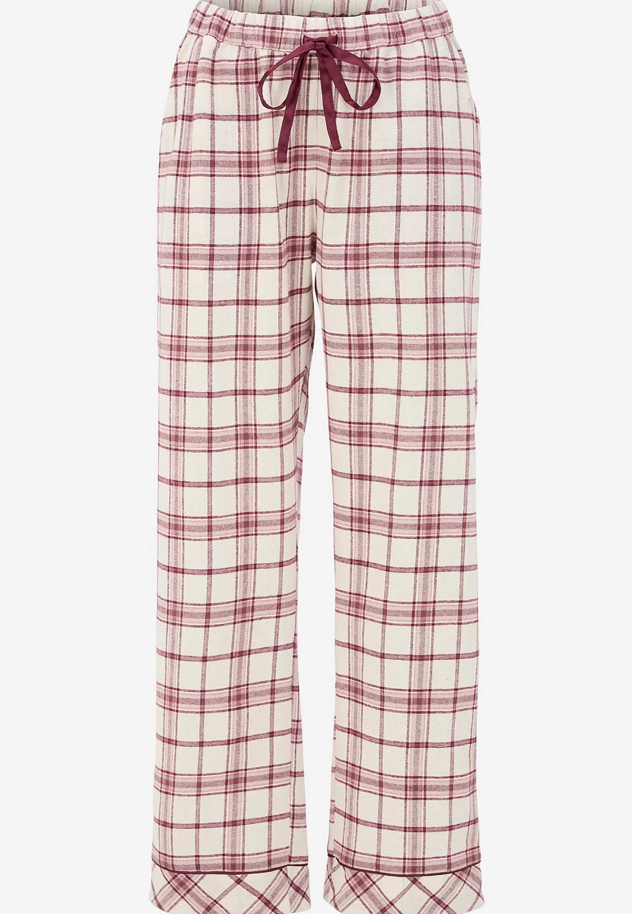 Undertøj|Nat- Og Hyggetøj-Cellbes of Sweden Ternet pyjamas i flonel Beige/Lyserød/Ternet