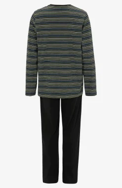 Pyjamas- To-delt pyjamas Sort / Grøn / Stribet