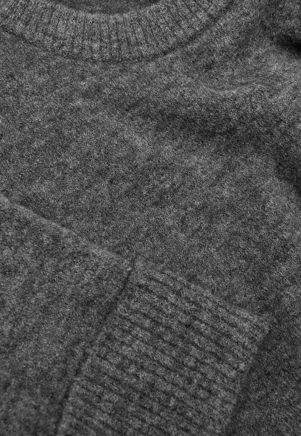 Trøjer|Striktrøjer-Cellbes of Sweden Trøje Premium i mohair- og uldblanding Mørk gråmeleret