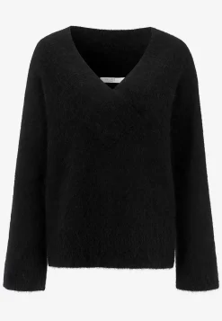 Trøjer|Striktrøjer- Trøje Premium i mohair- og uldblanding Sort