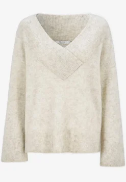 Trøjer|Striktrøjer-Cellbes of Sweden Trøje Premium i mohair- og uldblanding Gråbeige / Meleret