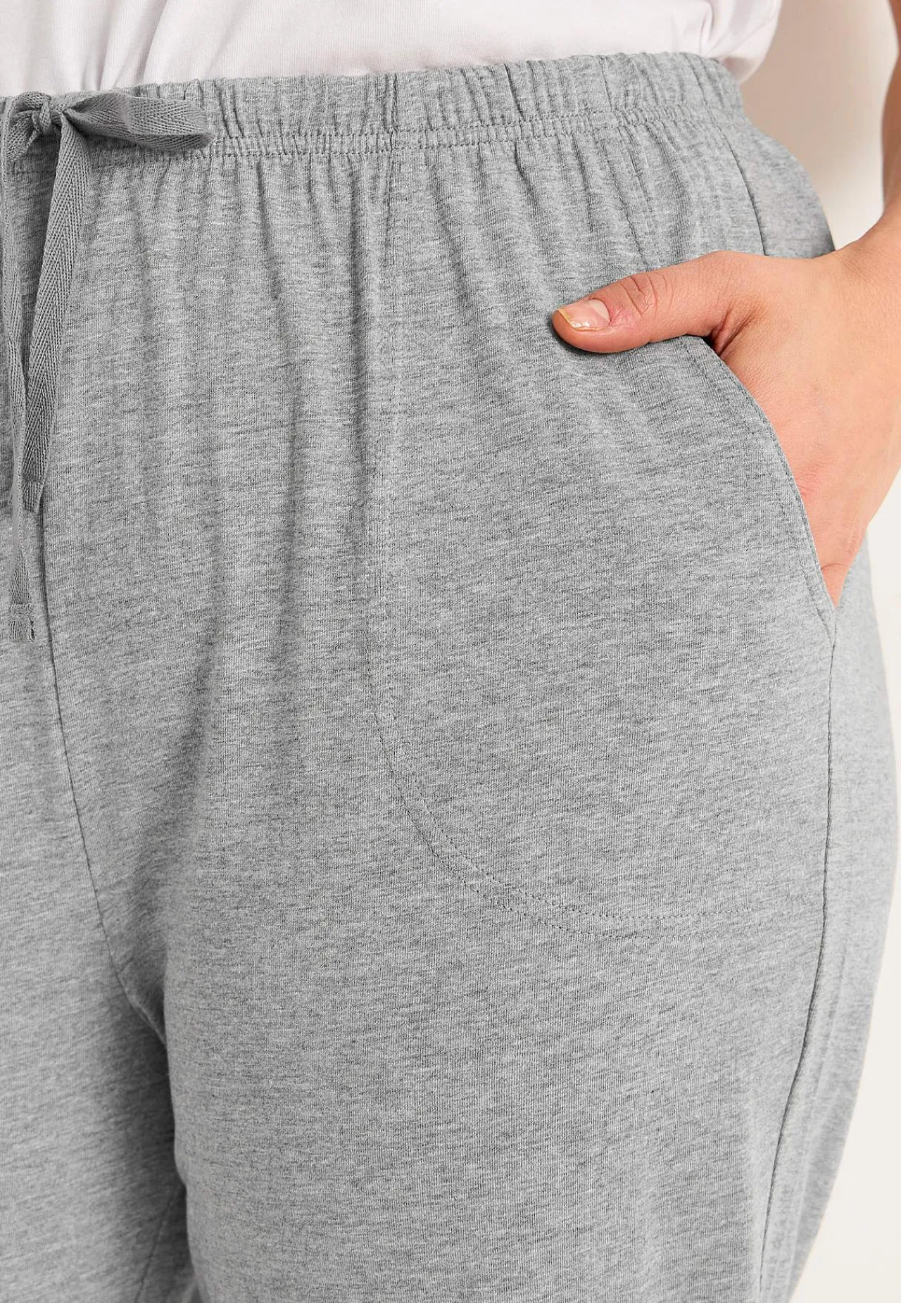 Loungebukser|Bukser Og Leggings-Cellbes of Sweden Træningsbukser med ribkant Mørkegrå / Meleret