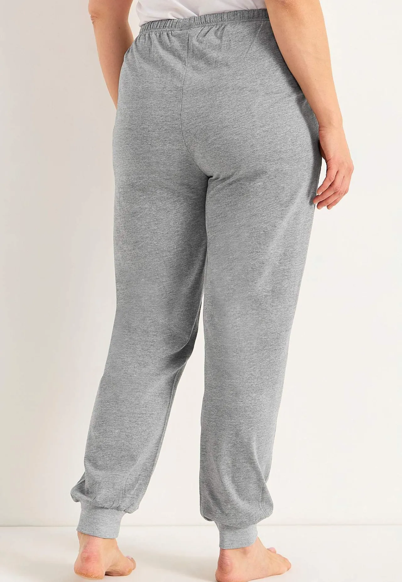 Loungebukser|Bukser Og Leggings-Cellbes of Sweden Træningsbukser med ribkant Mørkegrå / Meleret