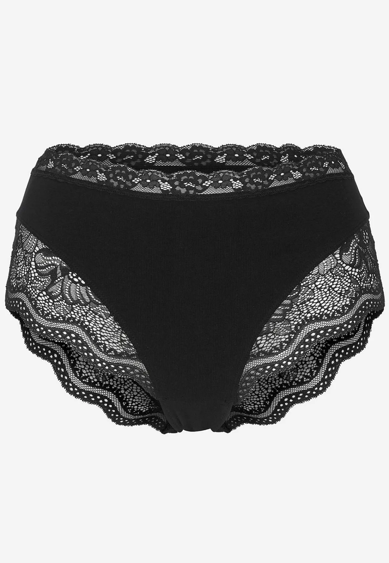 Undertøj|Flerpak Undertøj-Cellbes of Sweden Trusse i bomuld med blondekant 3-pack Sort