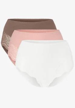 Undertøj|Flerpak Undertøj-Cellbes of Sweden Trusse i bomuld 3-pack Lys pink+nougat+hvid