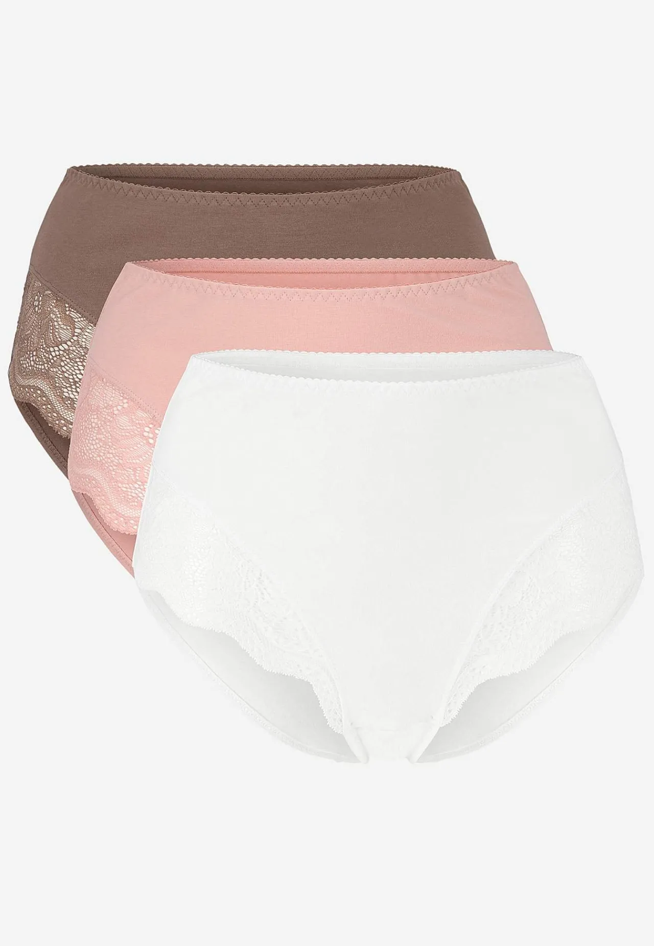 Undertøj|Flerpak Undertøj-Cellbes of Sweden Trusse i bomuld 3-pack Lys pink+nougat+hvid