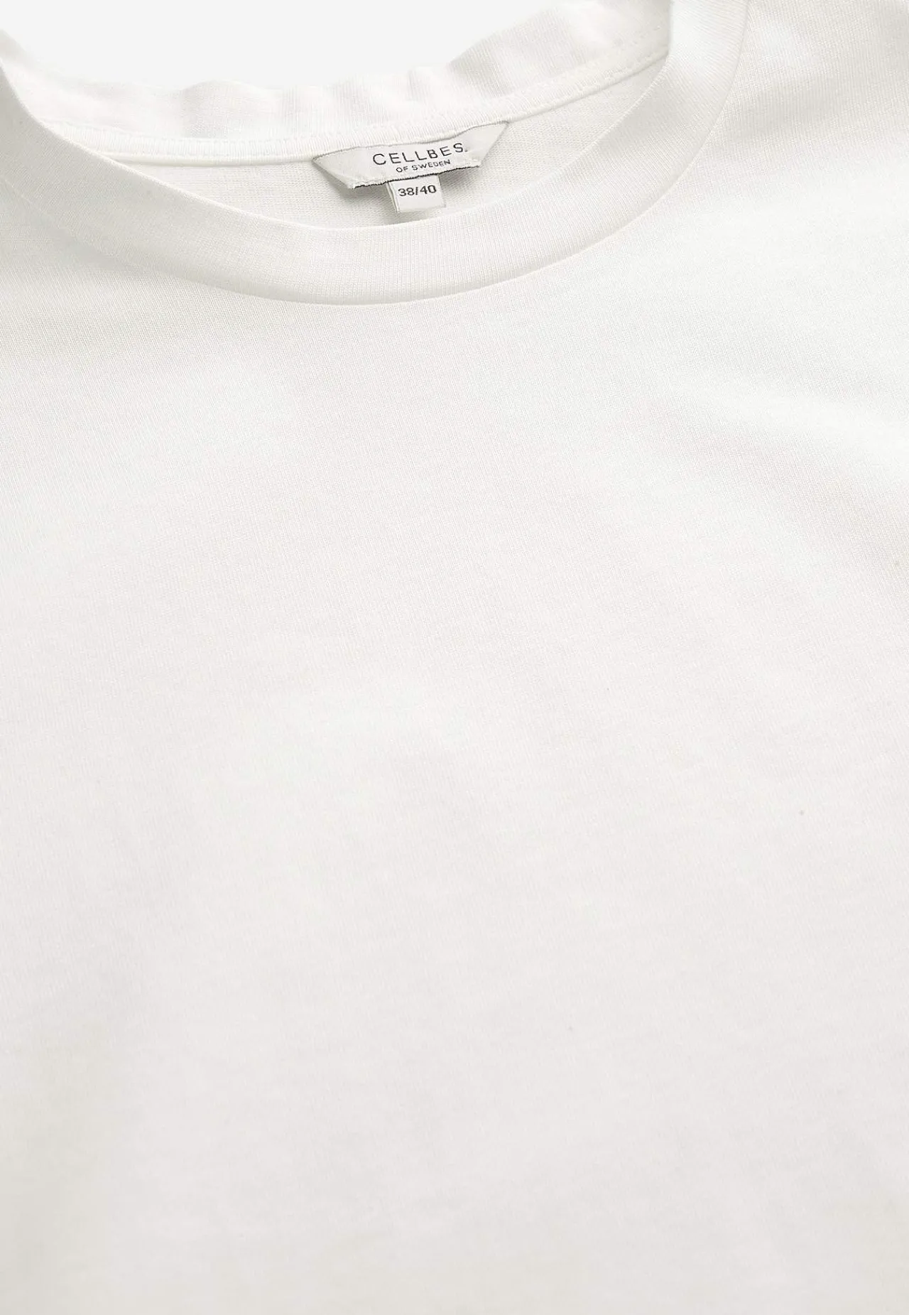Toppe|T-Shirts-Cellbes of Sweden T-shirt i kraftig bomuldsjersey Hvid