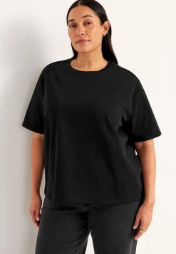 Toppe|T-Shirts-Cellbes of Sweden T-shirt i kraftig bomuldsjersey Sort