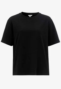Toppe|T-Shirts-Cellbes of Sweden T-shirt i kraftig bomuldsjersey Sort