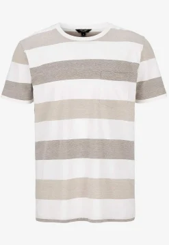 T-Shirts-Cellbes of Sweden T-shirt med brede striber Beige / Stribet