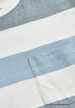 T-Shirts- T-shirt med brede striber Blå / Stribet