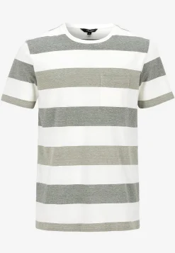 T-Shirts-Cellbes of Sweden T-shirt med brede striber Grøn / Stribet