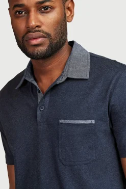 T-Shirts|Poloskjorter- T-shirt med krave Marine