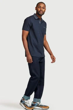 T-Shirts|Poloskjorter- T-shirt med krave Marine