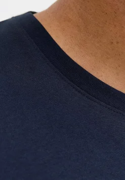 T-Shirts-JACK & JONES PLUS T-shirt med stort tryk ved fronten Marine
