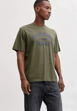 T-Shirts-JACK & JONES T-shirt med tryk Olivengrøn