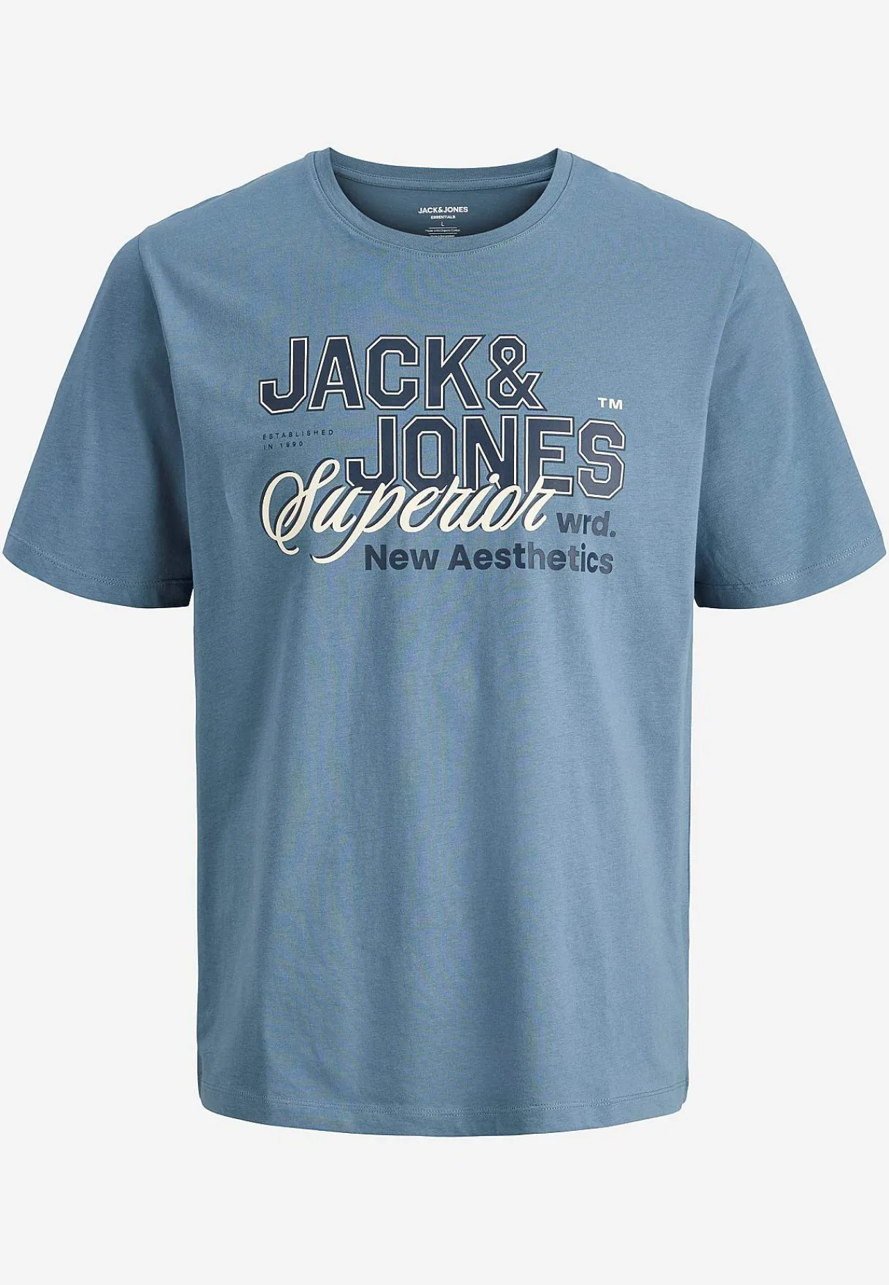 T-Shirts- T-shirt med tryk Blå