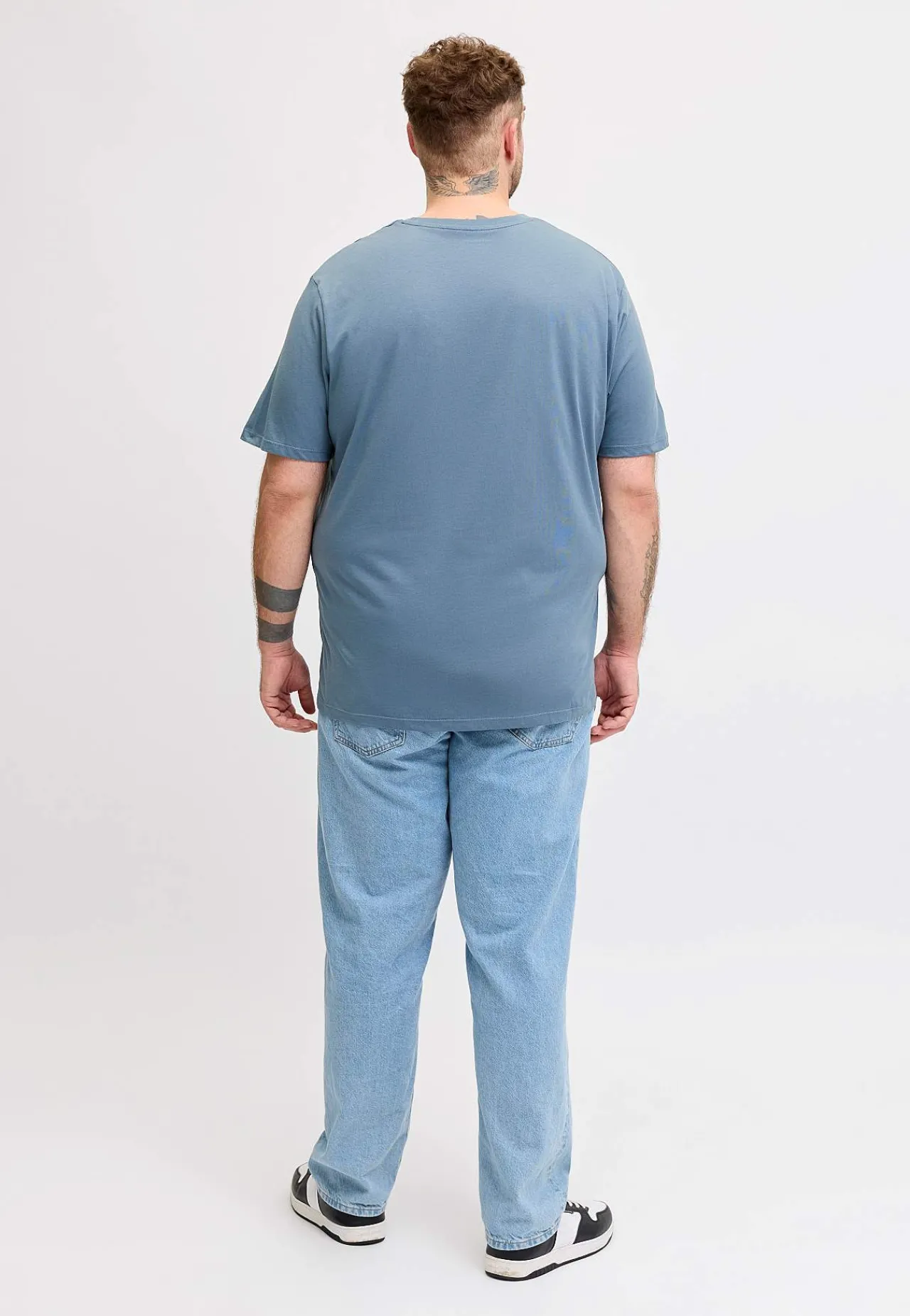 T-Shirts- T-shirt med tryk Blå