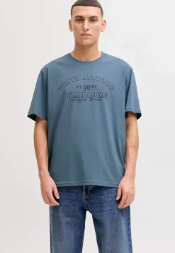 T-Shirts-JACK & JONES T-shirt med tryk Blå
