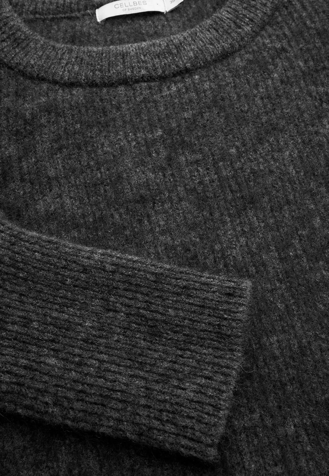 Strikkede|Tunika-Cellbes of Sweden Tunika Premium i mohair- og uldblanding Mørkegrå / Meleret