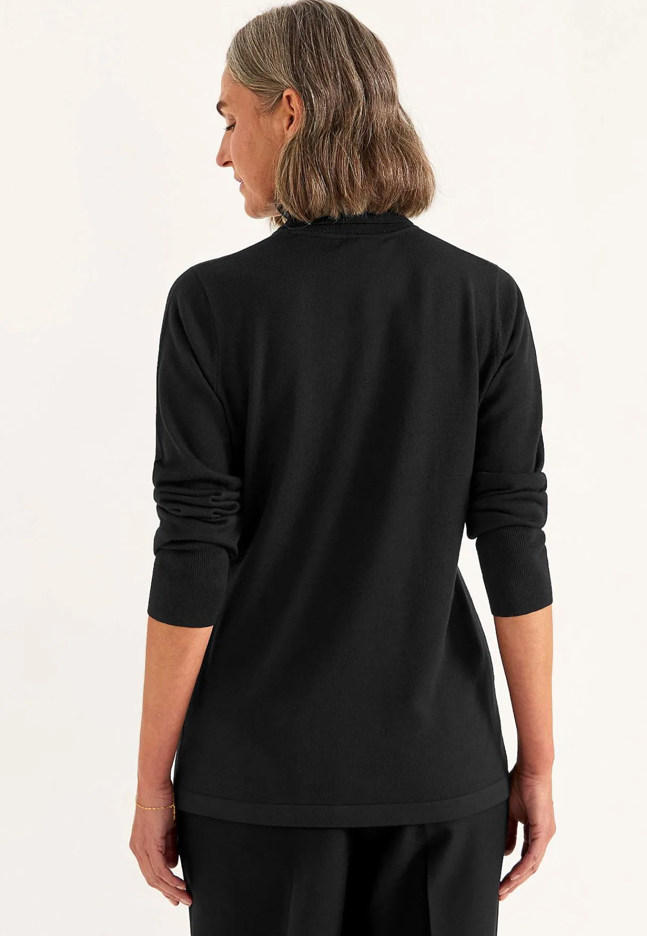 Trøjer|Striktrøjer- Turtleneck Premium trøje i merinould Sort