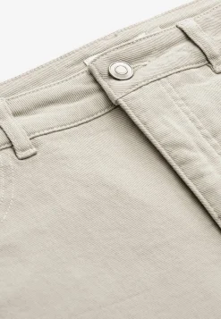 Nederdele|Matchende Sæt- Twillkjole med slids Lys beige