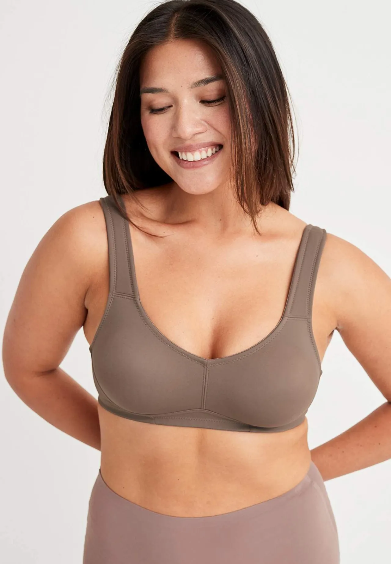 2-Pack|Undertøj- Uforet soft BH Ingrid 2-pack Støvet rosa + Nougat