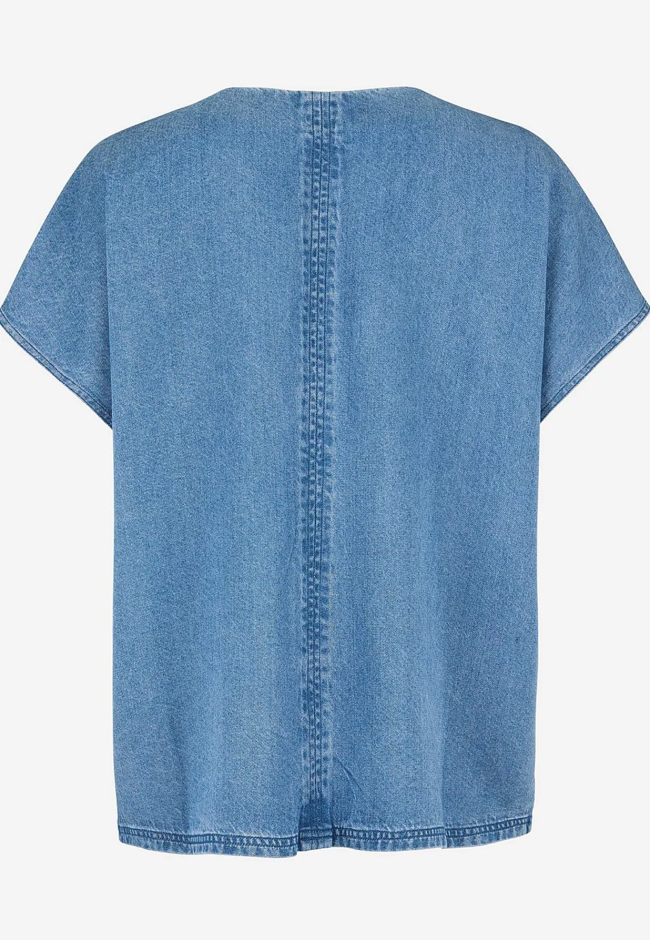 Premium|Premium-Cellbes of Sweden Ultrablød Premium cowboyskjorte Mellemblå Denim