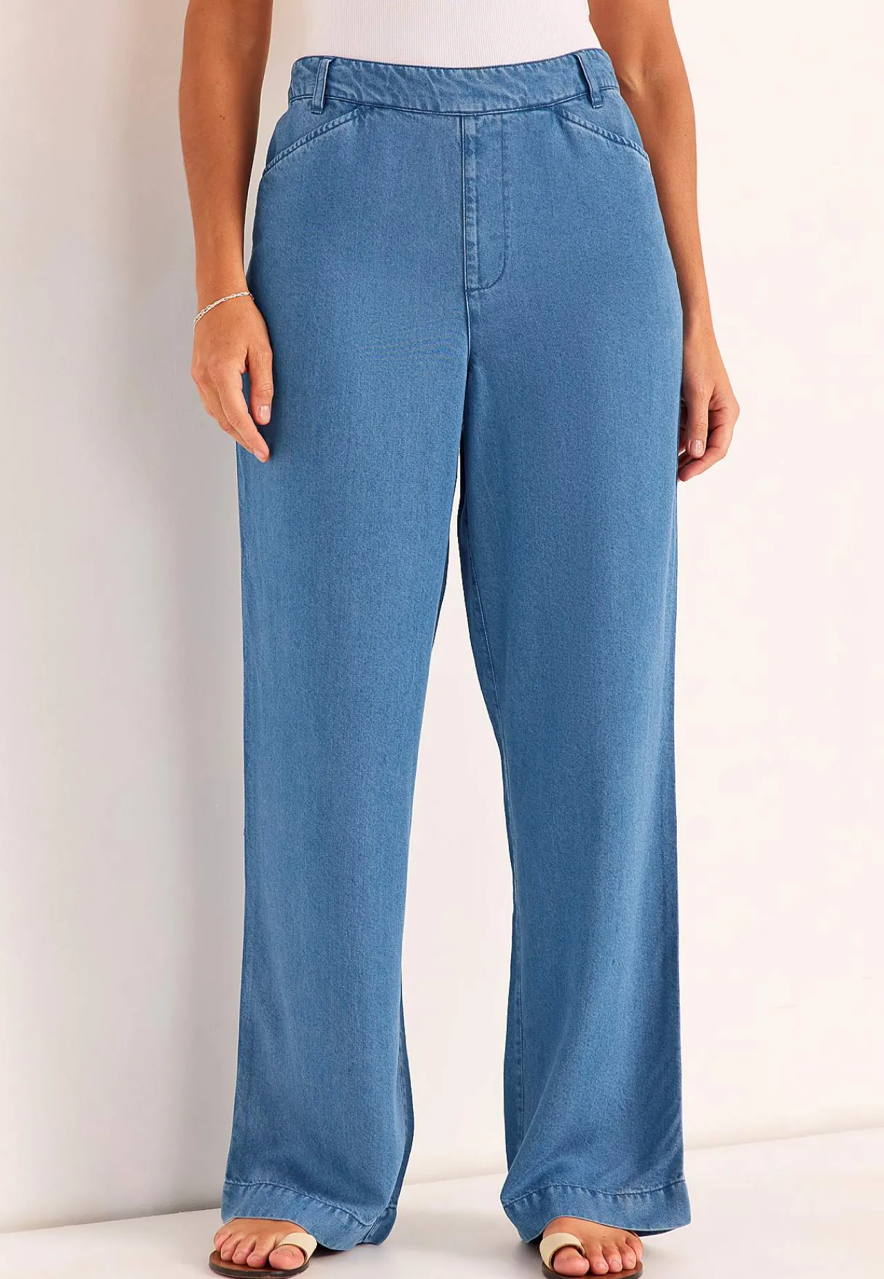 Vide Bukser|Vide Jeans-Cellbes of Sweden Ultrabløde Premium jeans Mellemblå Denim