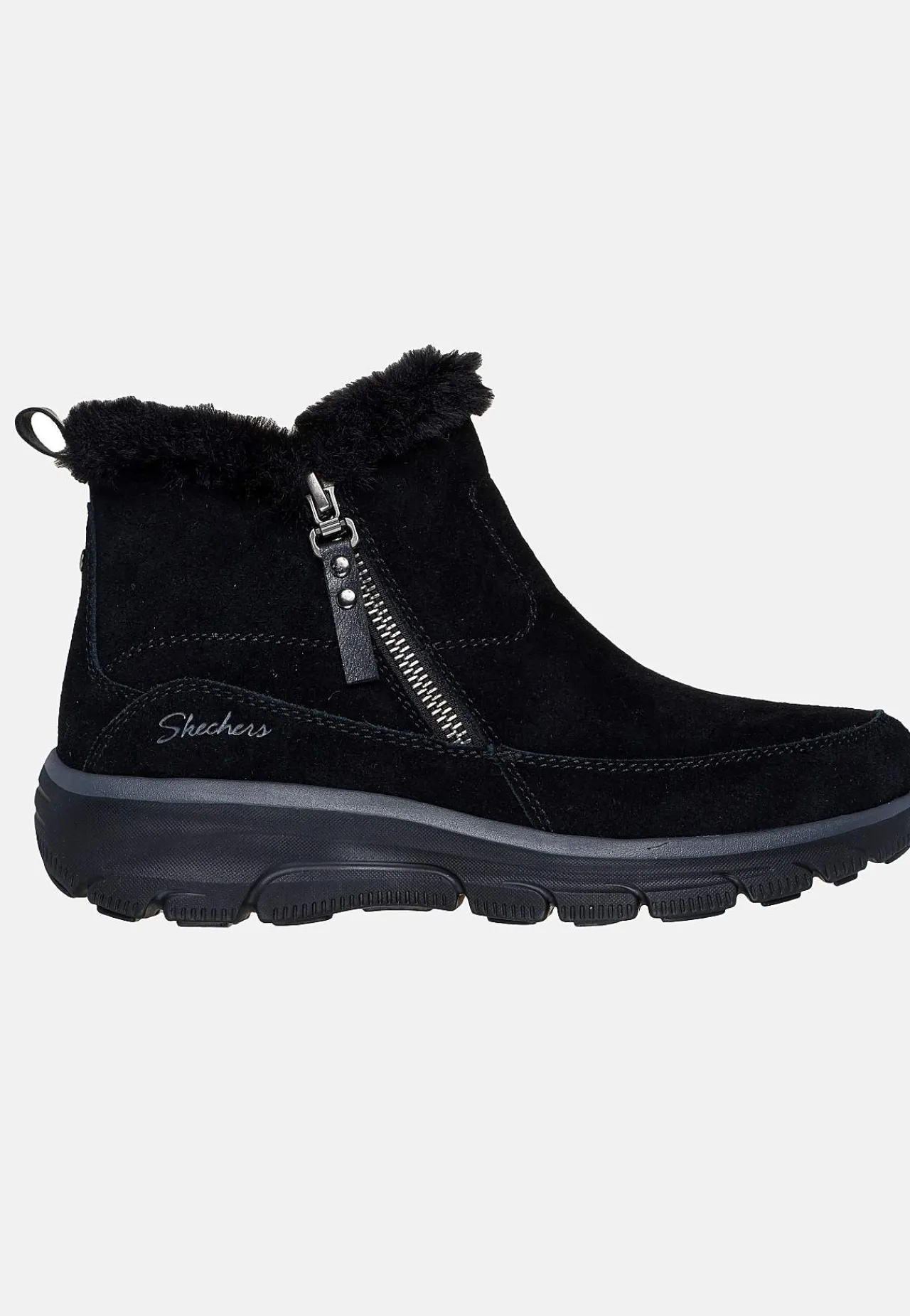 Lædersko|Boots-Skechers Vandafvisende vinterstøvle i ruskind Easy Going | Cellbes