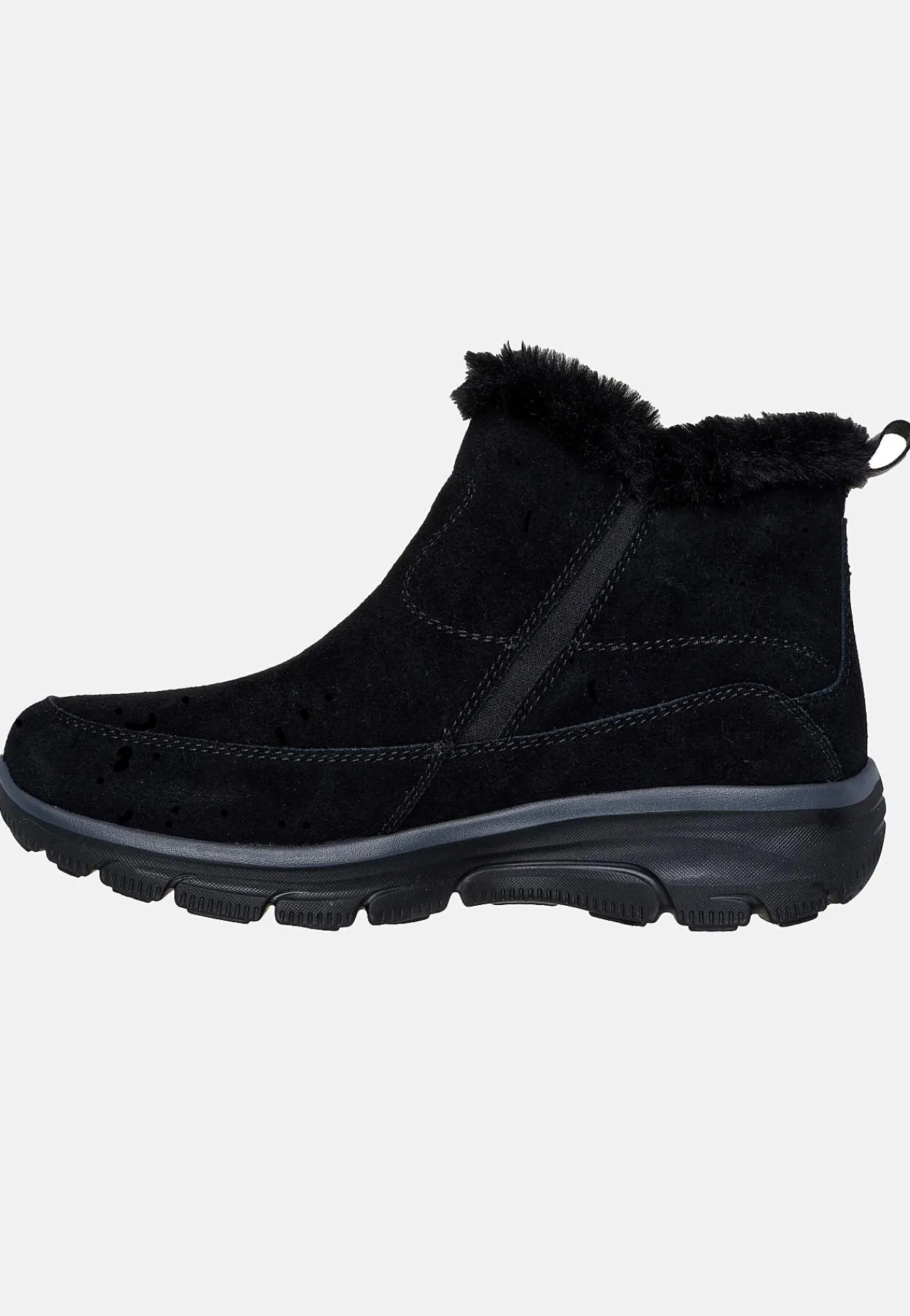 Lædersko|Boots-Skechers Vandafvisende vinterstøvle i ruskind Easy Going | Cellbes