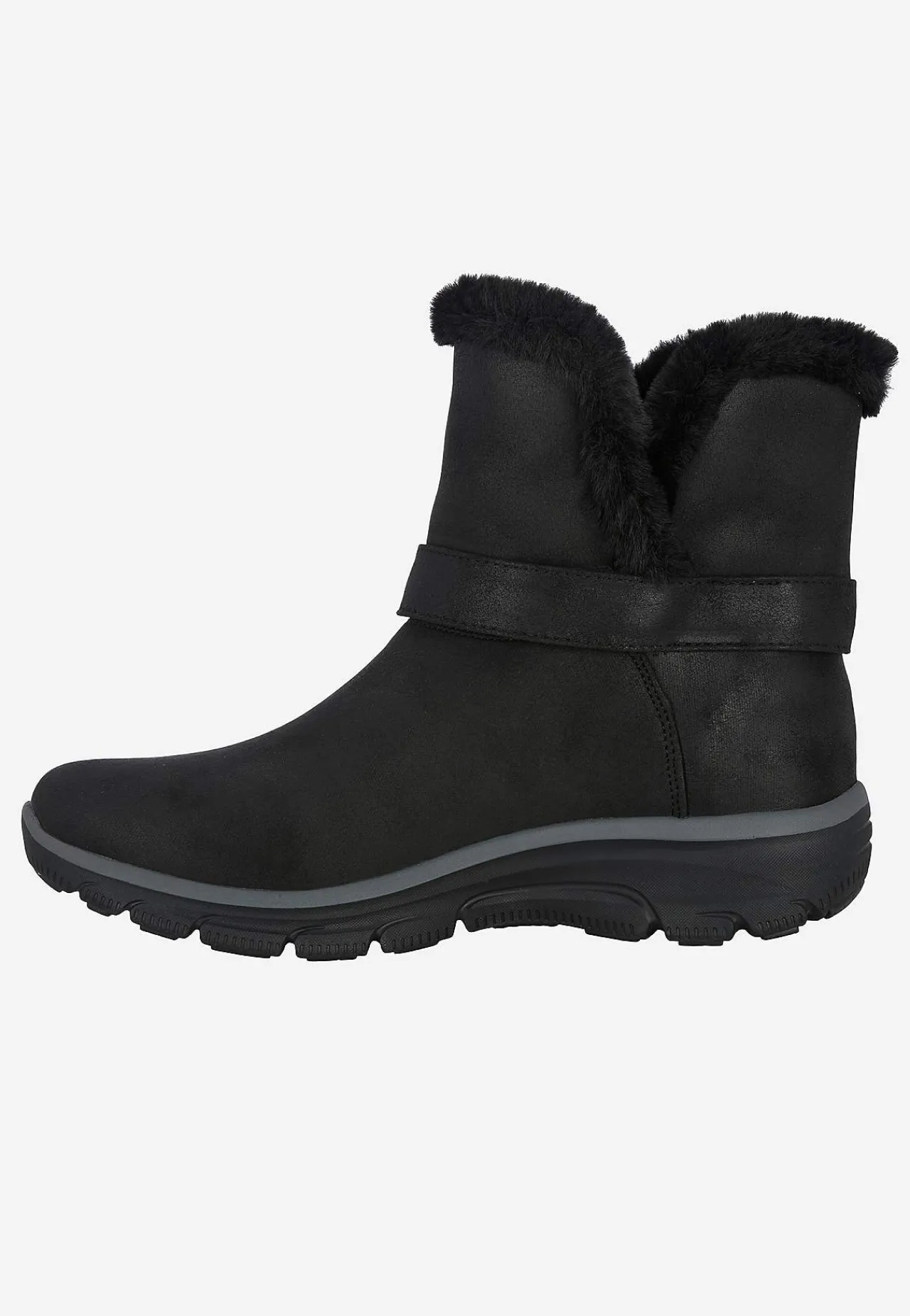 Boots|Vintersko-Skechers Varmt foret ankelstøvle Slip-ins: Easy Going - Dreamers Move Sort