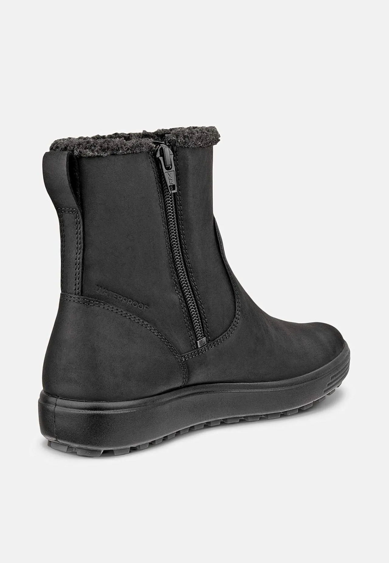 Lædersko|Boots-Ecco Varmt foret, vandtæt skindstøvle Soft 7 Tred | Cellbes
