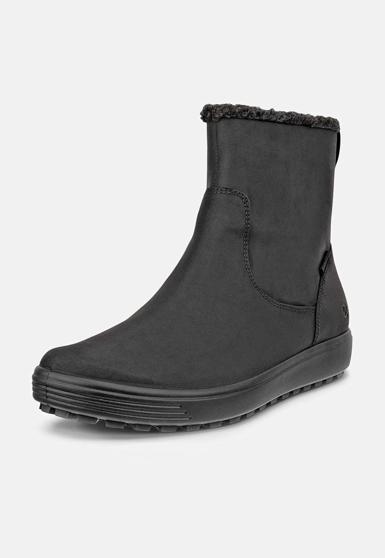 Lædersko|Boots-Ecco Varmt foret, vandtæt skindstøvle Soft 7 Tred | Cellbes