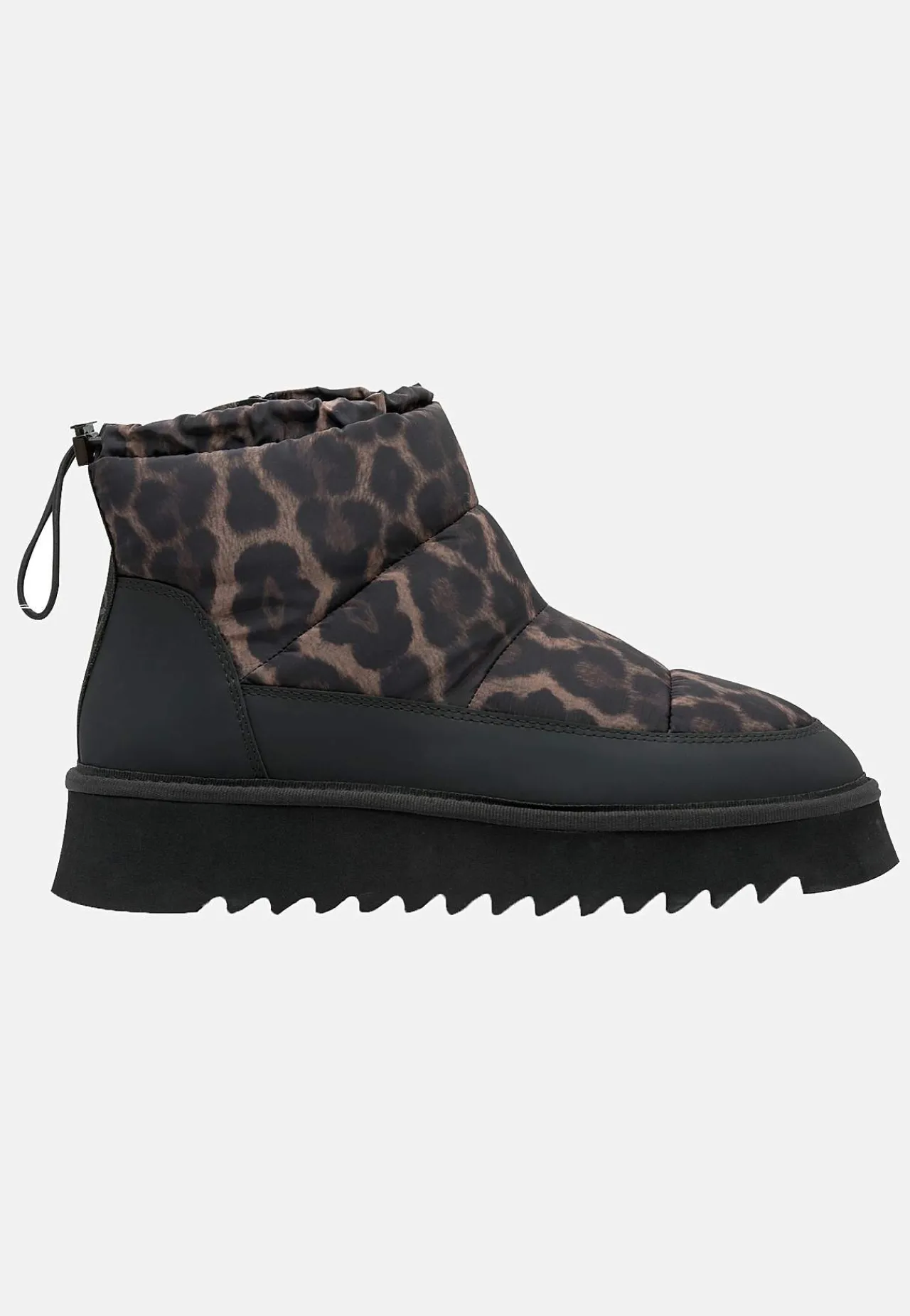 Boots|Vintersko- Varmt foret vinterstøvle med leopardprint Sort / Leopard