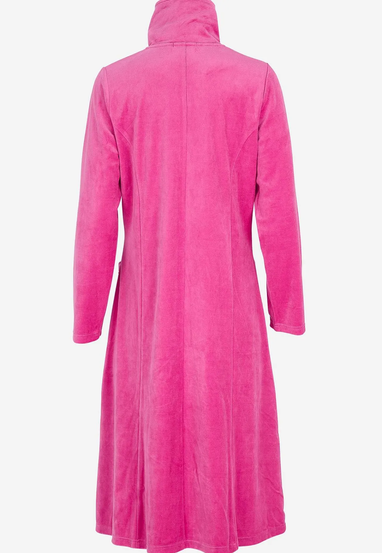 Undertøj|Nat- Og Hyggetøj- Velour morgenkåbe Wilma Cerise
