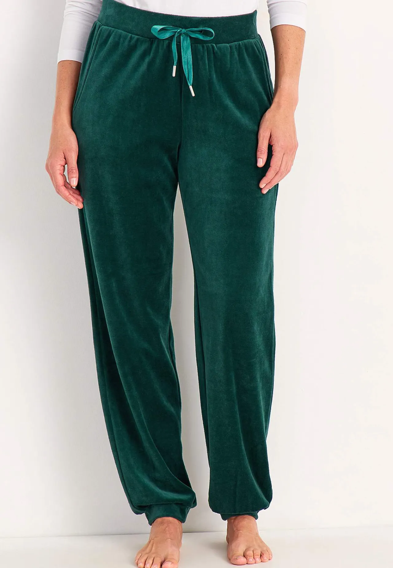Loungebukser|Matchende Sæt-Cellbes of Sweden Velourbukser med ribkant Wilma | Cellbes