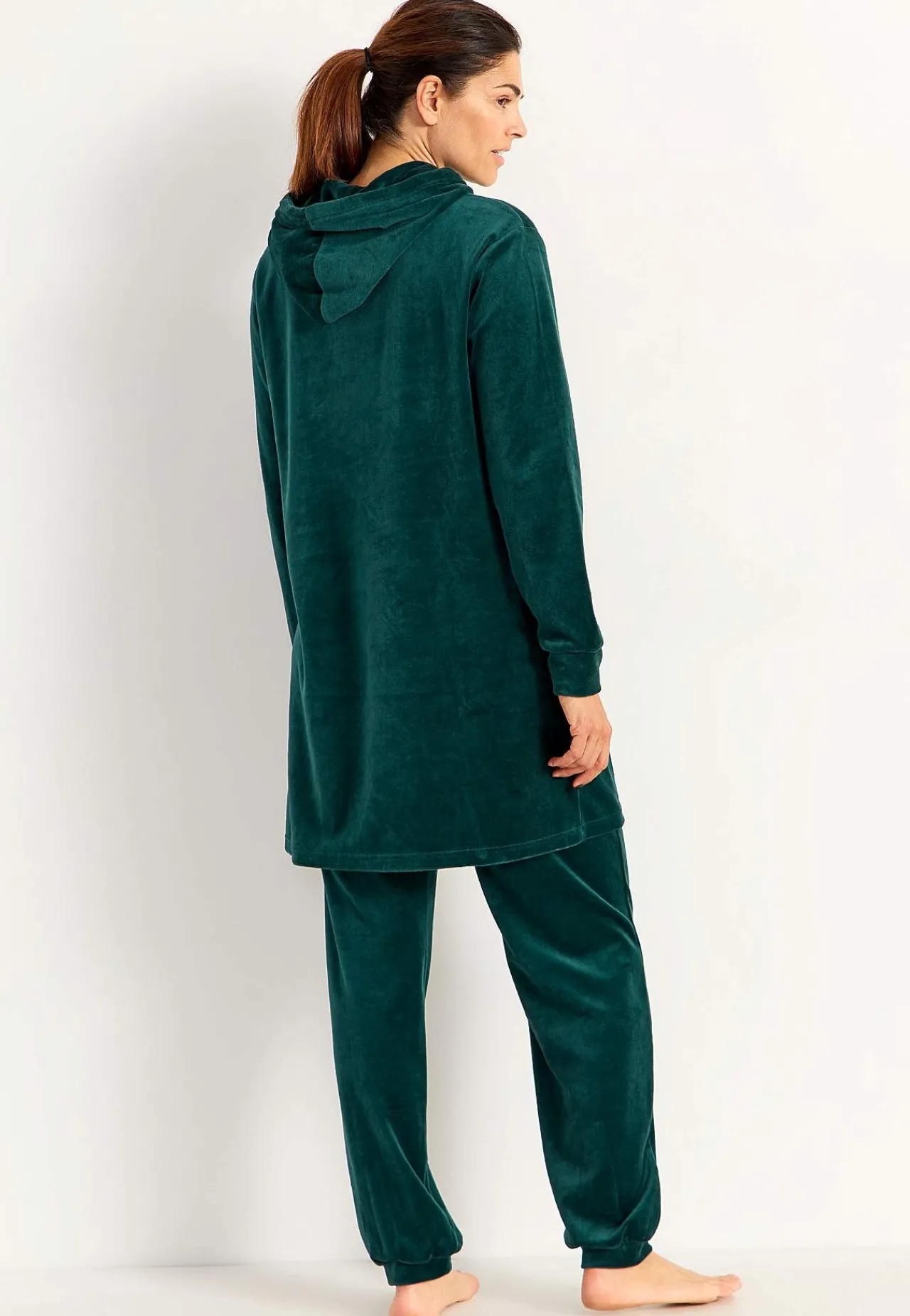 Tunika Med Lommer|Undertøj-Cellbes of Sweden Velourtunika Wilma Grøn