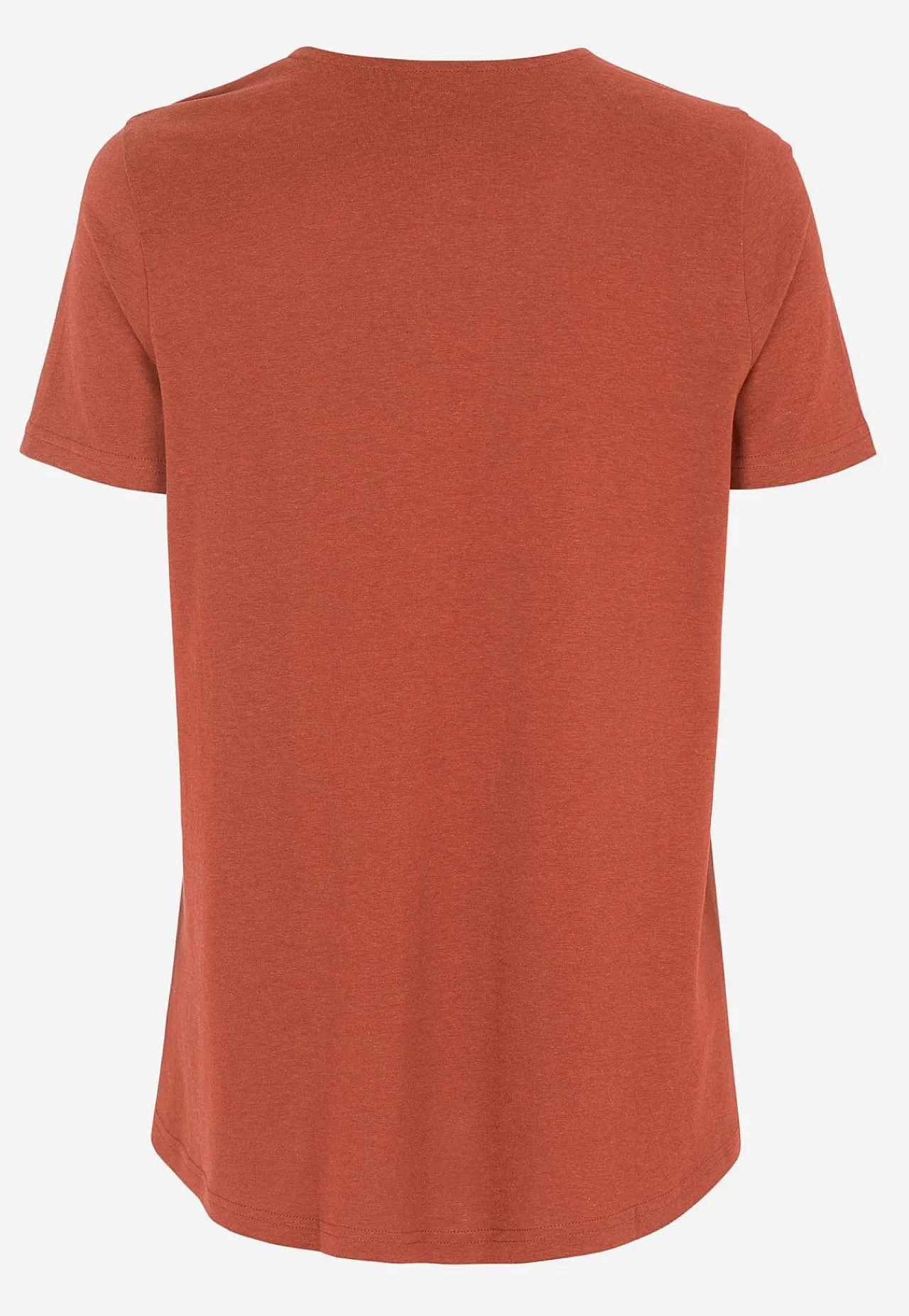 Toppe|T-Shirts-Cellbes of Sweden V-udskåret jerseytop Rust