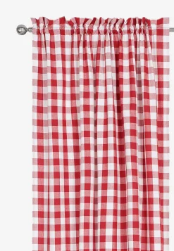 Gardinlængder|Flerpak-Cellbes of Sweden Vævede, ternede panelgardiner 2-pack Rød / Hvid / Ternet